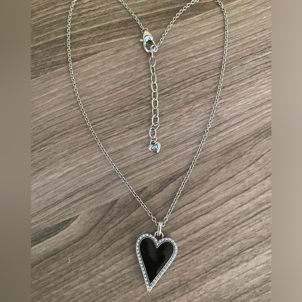 Brighton Black Dazzling Heart Necklace